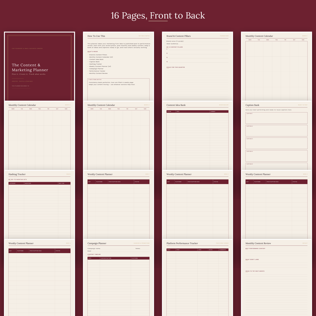 The Content & Marketing Planner