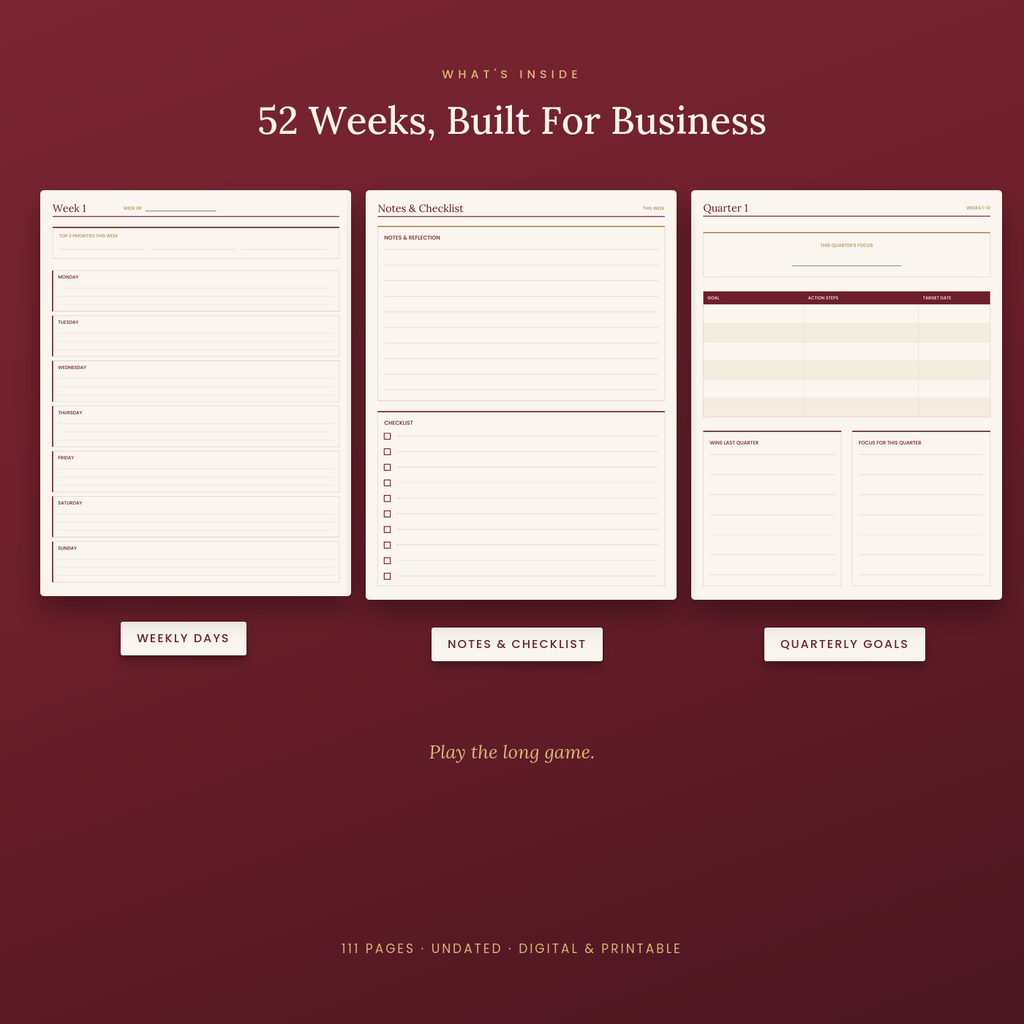 The Business Year Planner