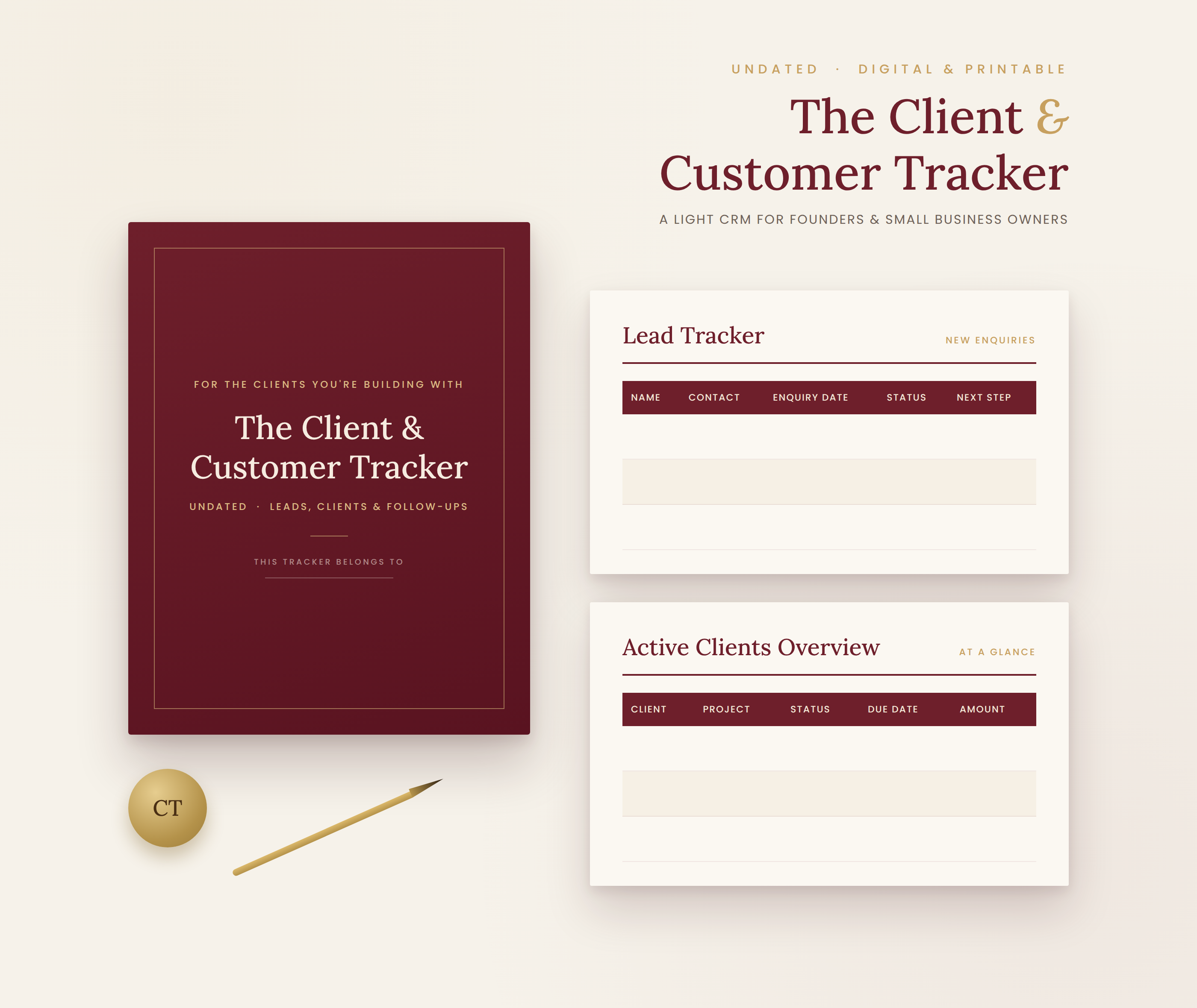 The Client & Customer Tracker