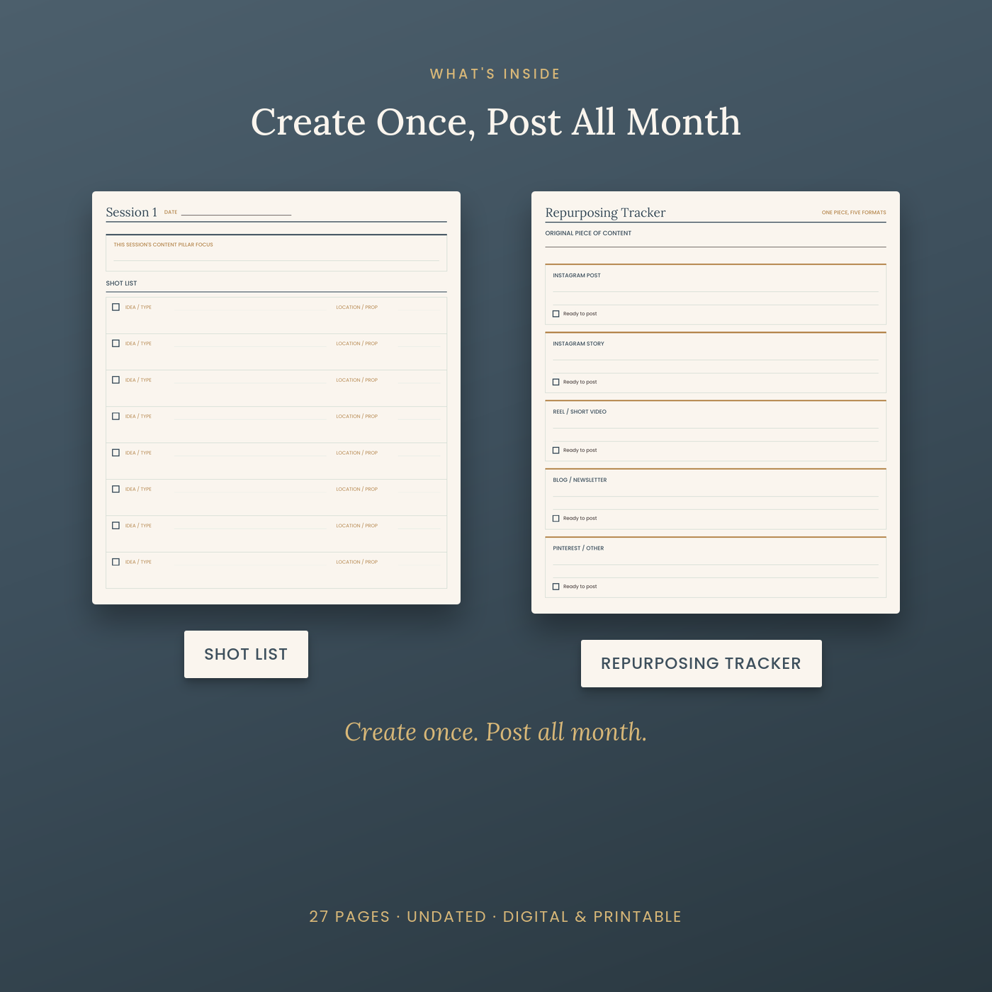Content Batching Planner