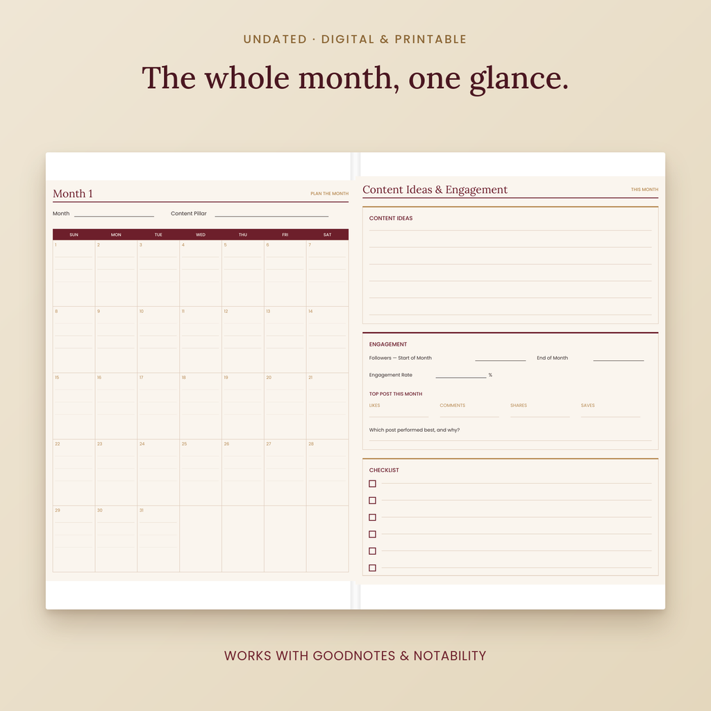 The Monthly Content Planner