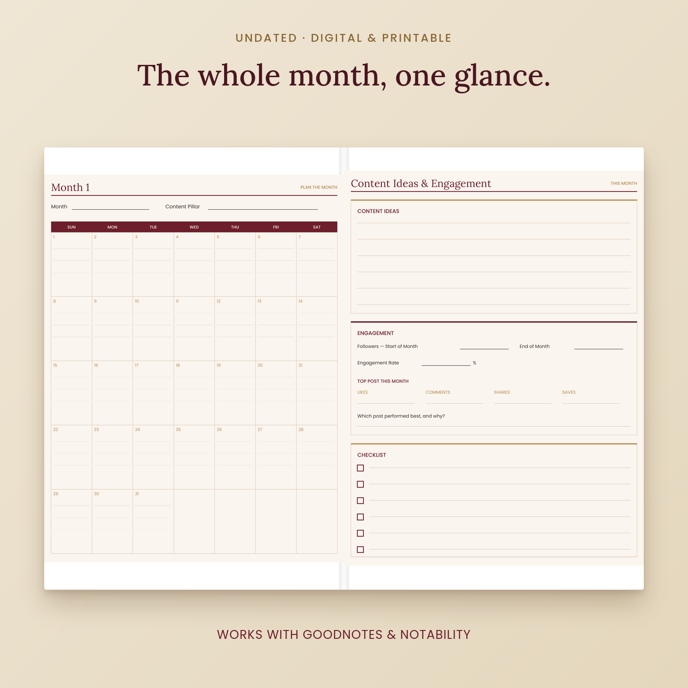 The Monthly Content Planner