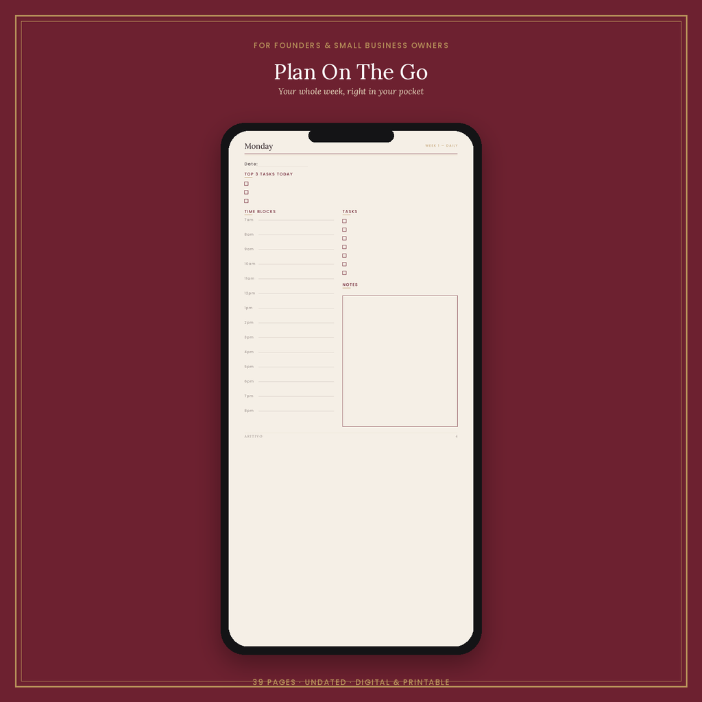 The Weekly & Daily Business Planner