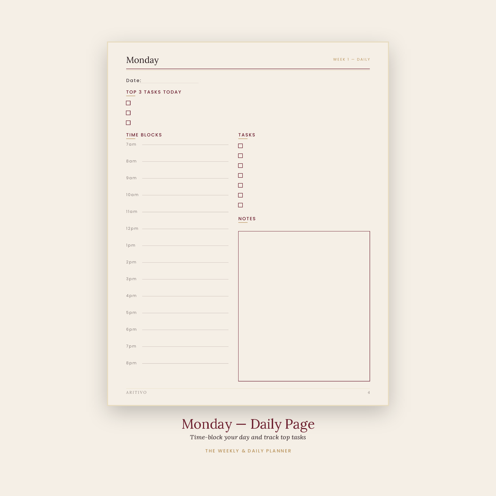 The Weekly & Daily Business Planner