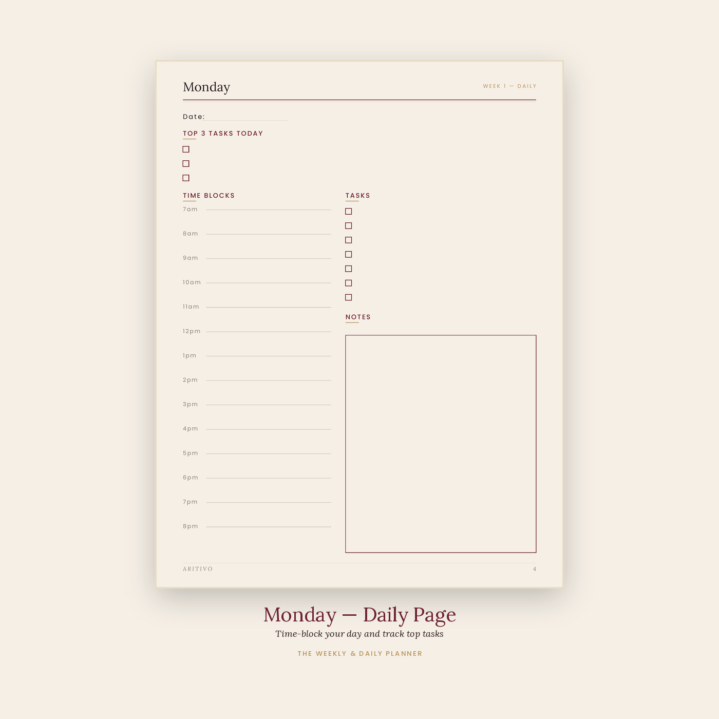 The Weekly & Daily Business Planner