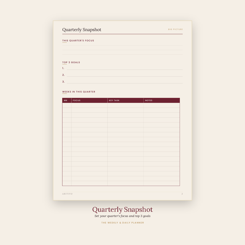 The Weekly & Daily Business Planner