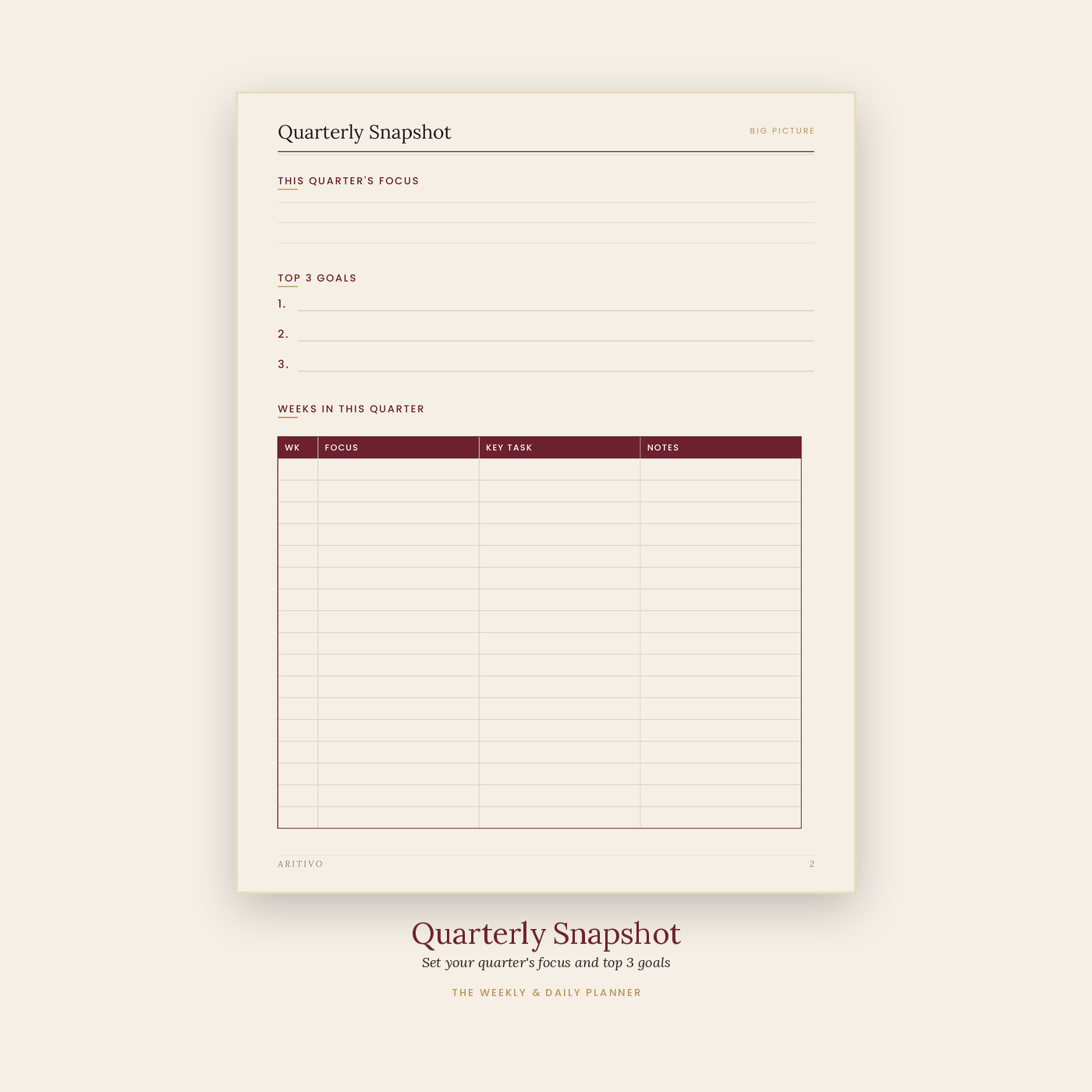 The Weekly & Daily Business Planner